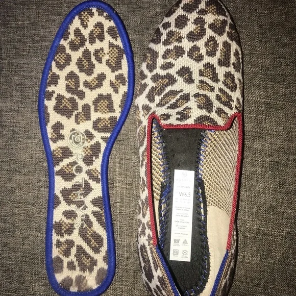 Rothy’s Animal Print Mocha Spot Loafers in Leopard in size W6.5 - Picture 7 of 8